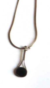 silver onyx pendant