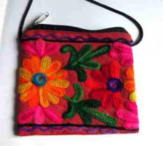 floral purse bag, fair trade purse