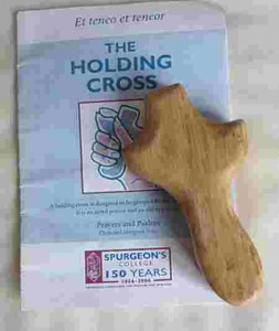 wooden prayer cross, meditation cross and prayer book, fair trade prayer cross
