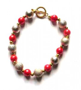 red gold sparkly bracelet, sparkly stacking bracelet