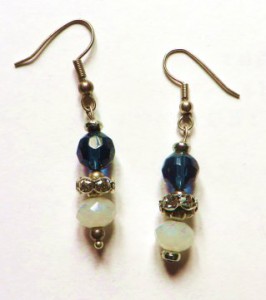 Purple sparkly earrings