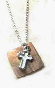 shell cross pendant, small cross pendant with shell, natural cross pendant