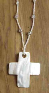mother of pearl cross peandant