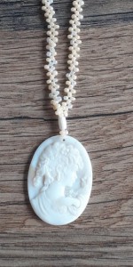 shell cameo pendant