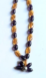 butterfly glass necklace