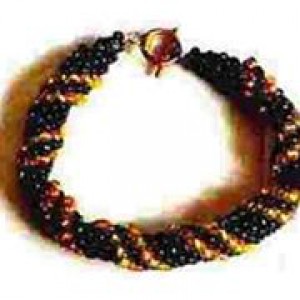 black beaded bangle, handmade beaded bracelets