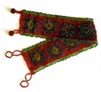 wide beaded choker,  handmade beaded choker