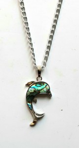 abalone dolphin pendant necklace, paua shell  dolphin, natural shell dolphin pendant, handmade dolphin pendant necklace