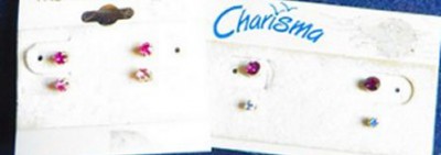 small stud earrings, girls stud earrings, shiny glass stud earrings