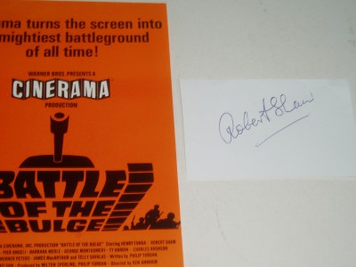 ROBERT SHAW     James Bond and Jaws     AUTOGRAPH on a page     Ex