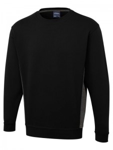 UC217 Uneek Two Tone Sweatshirt - Black/Charcoal