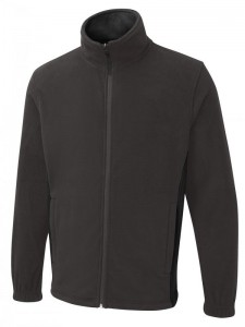 UC617 Uneek Two Tone Full Zip Fleece Jacket - Charcoal/Black